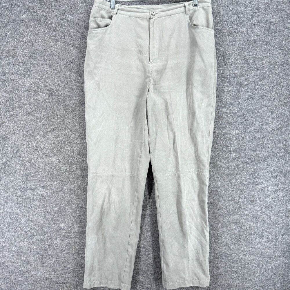 Shego's Pants Women 2 Gray High Rise Pleated Chino Straight Pockets Casual